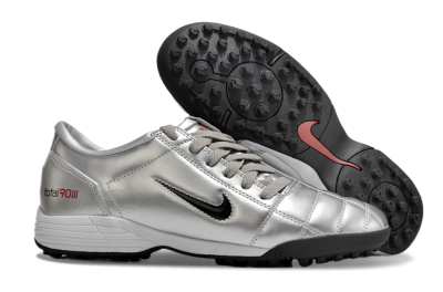 Nike Total 90 II TF Artificial Turf Soccer Shoes - Silver/Black/Red