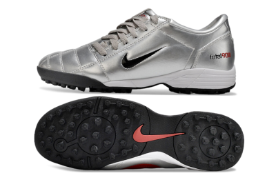 Nike Total 90 II TF Artificial Turf Soccer Shoes - Silver/Black/Red