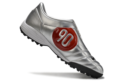 Nike Total 90 II TF Artificial Turf Soccer Shoes - Silver/Black/Red