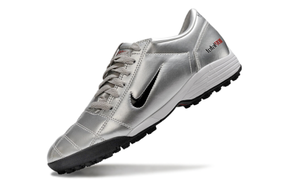 Nike Total 90 II TF Artificial Turf Soccer Shoes - Silver/Black/Red
