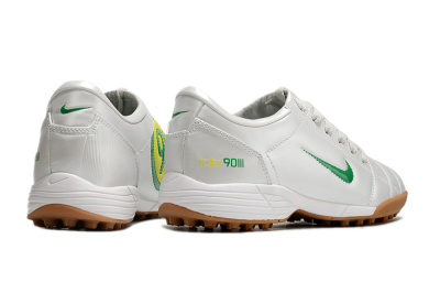 Nike Total 90 II TF Artificial Turf Soccer Shoes - Silver/Green/Yellow