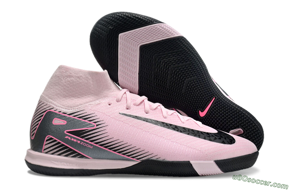 Nike Air Zoom Mercurial Superfly 10 Elite IC Indoor & Futsal Soccer Shoes - Pink/Black 1