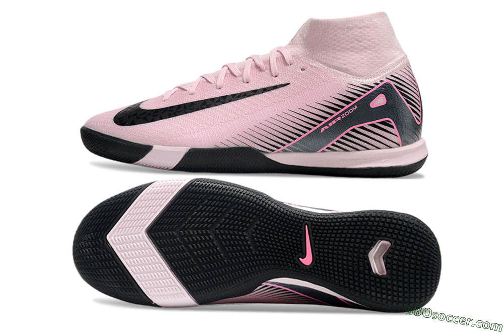 Nike Air Zoom Mercurial Superfly 10 Elite IC Indoor & Futsal Soccer Shoes - Pink/Black 0