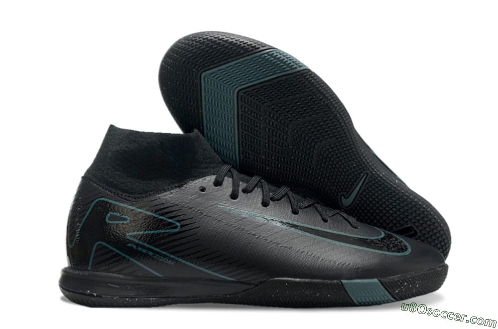 Nike Air Zoom Mercurial Superfly 10 Elite IC Indoor & Futsal Soccer Shoes - Black/Blue 1