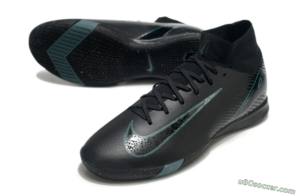 Nike Air Zoom Mercurial Superfly 10 Elite IC Indoor & Futsal Soccer Shoes - Black/Blue 3