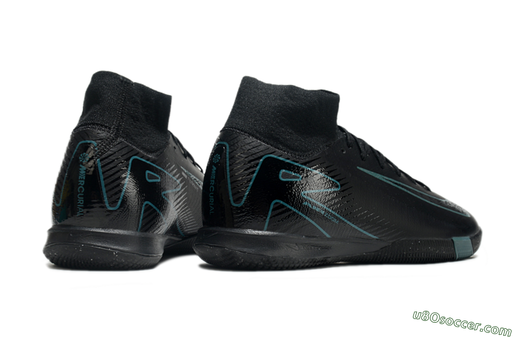 Nike Air Zoom Mercurial Superfly 10 Elite IC Indoor & Futsal Soccer Shoes - Black/Blue 6