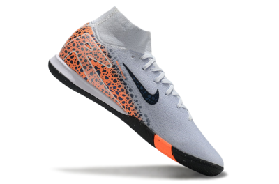 Nike Air Zoom Mercurial Superfly 10 Elite IC Indoor & Futsal Soccer Shoes - Grey/Black/Leopard