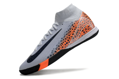 Nike Air Zoom Mercurial Superfly 10 Elite IC Indoor & Futsal Soccer Shoes - Grey/Black/Leopard