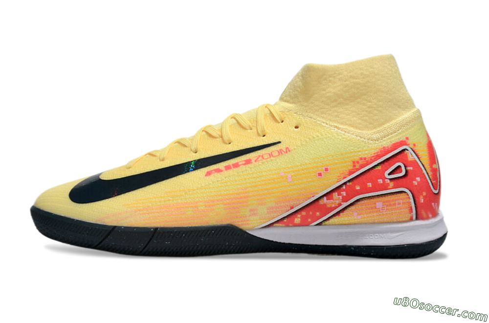 Nike Air Zoom Mercurial Superfly 10 Elite IC Indoor & Futsal Soccer Shoes - Yellow/Black/Red 2