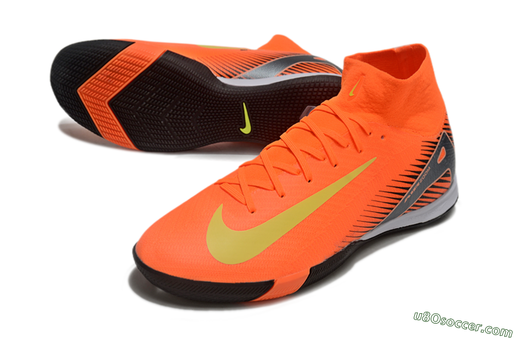Nike Air Zoom Mercurial Superfly 10 Elite IC Indoor & Futsal Soccer Shoes - Red/Yellow/Black 3