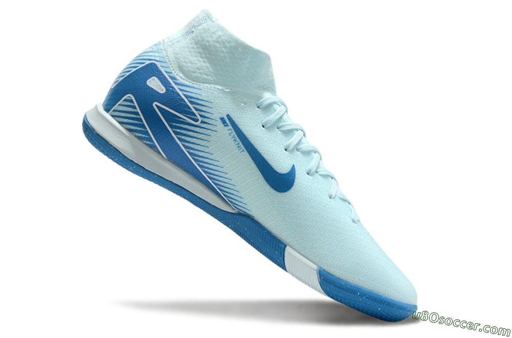 Nike Air Zoom Mercurial Superfly 10 Elite IC Indoor & Futsal Soccer Shoes - Jade/Blue/White 4