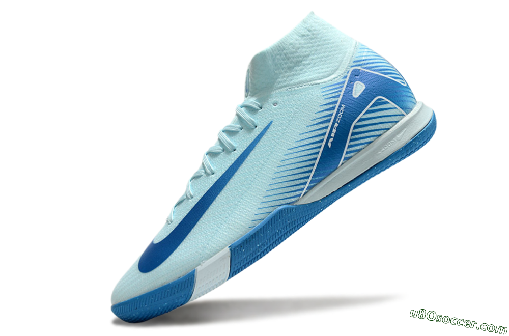 Nike Air Zoom Mercurial Superfly 10 Elite IC Indoor & Futsal Soccer Shoes - Jade/Blue/White 5