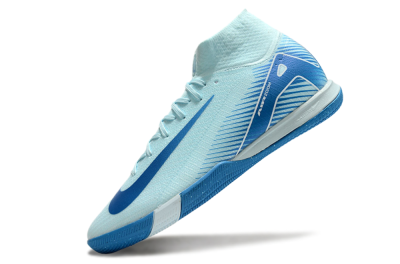 Nike Air Zoom Mercurial Superfly 10 Elite IC Indoor & Futsal Soccer Shoes - Jade/Blue/White