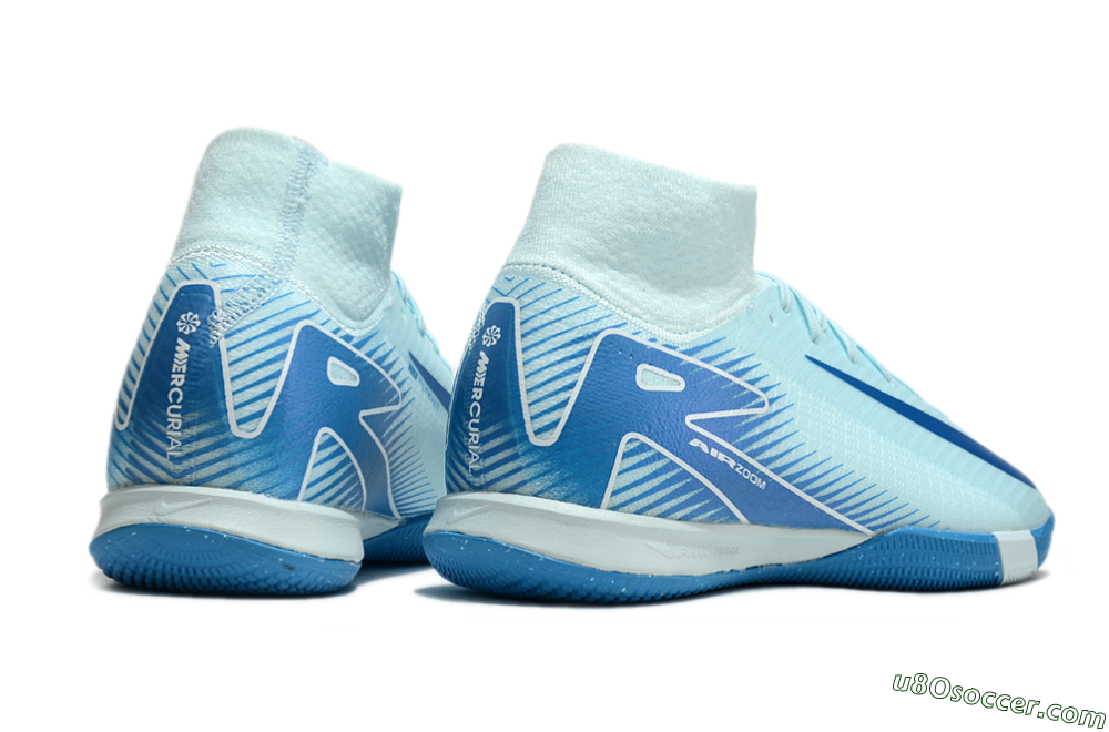 Nike Air Zoom Mercurial Superfly 10 Elite IC Indoor & Futsal Soccer Shoes - Jade/Blue/White 6