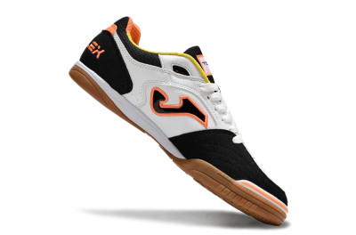 Joma Top Flex IC Indoor & Futsal Soccer Shoes - White/Black/Orange