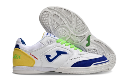 Joma Top Flex IC Indoor & Futsal Soccer Shoes - White/Blue