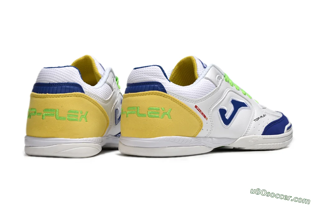 Joma Top Flex IC Indoor & Futsal Soccer Shoes - White/Blue