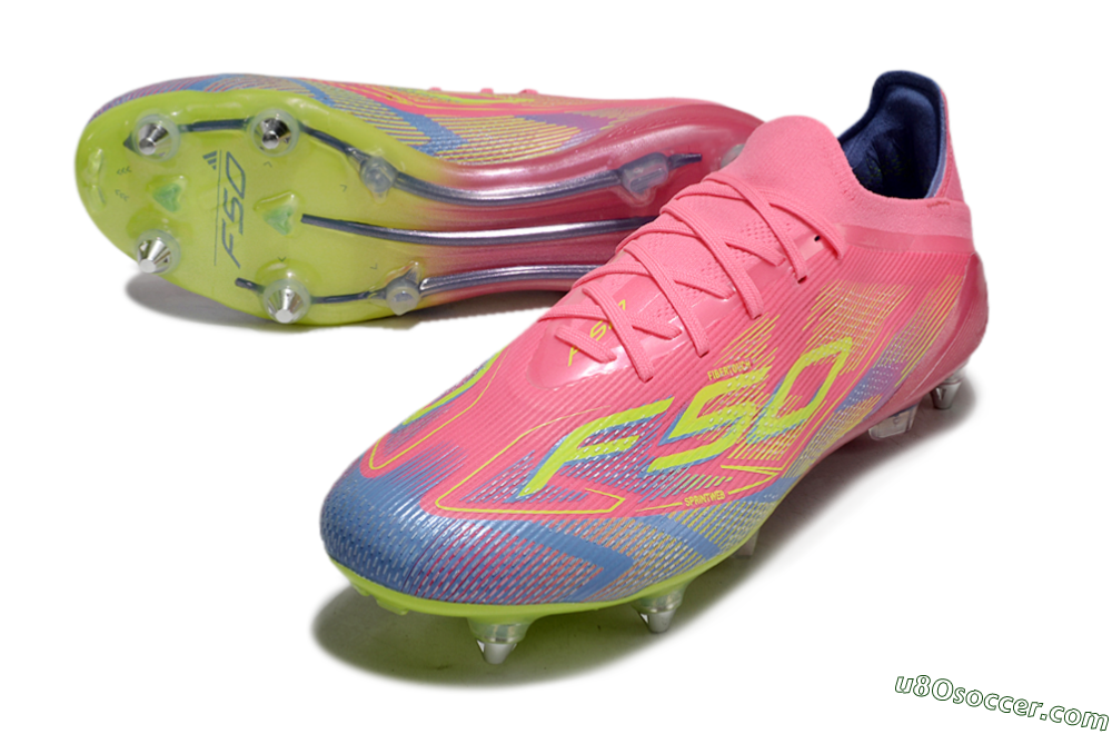 Adidas F50 Elite SG Soft Ground Soccer Cleats - Red/Yellow/Blue 3