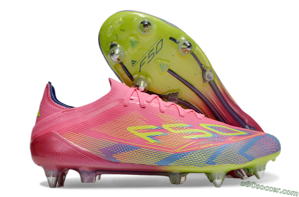 Adidas F50 Elite SG Soft Ground Soccer Cleats - Red/Yellow/Blue 1