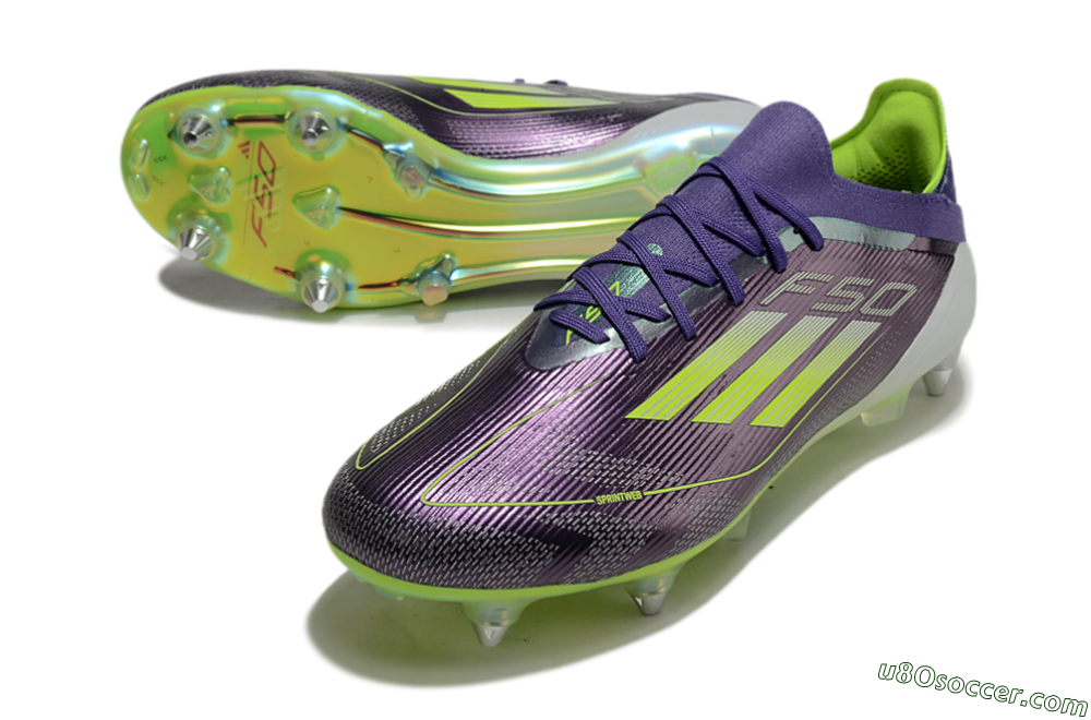 Adidas F50 Elite SG Soft Ground Soccer Cleats - Purple/Yellow/White 3