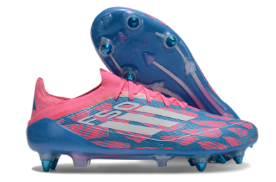 Adidas F50 Elite SG Soft Ground Soccer Cleats - Blue/Pink/White