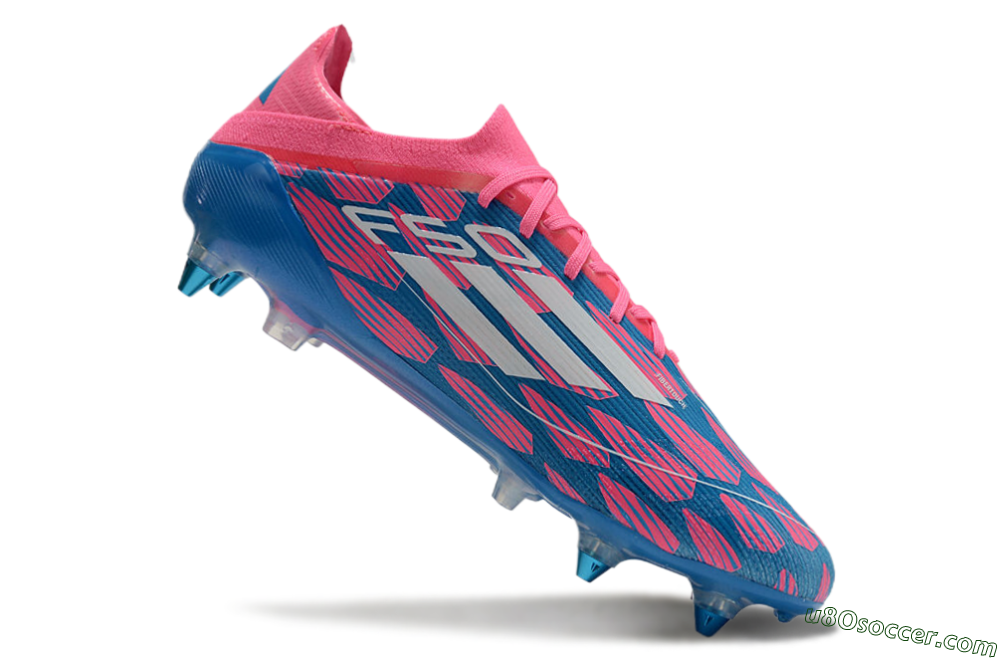 Adidas F50 Elite SG Soft Ground Soccer Cleats - Blue/Pink/White 4