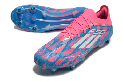Adidas F50 Elite SG Soft Ground Soccer Cleats - Blue/Pink/White