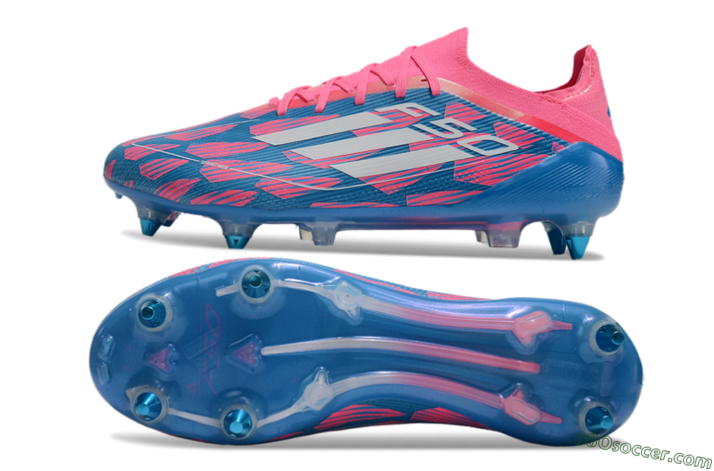 Adidas F50 Elite SG Soft Ground Soccer Cleats - Blue/Pink/White 0