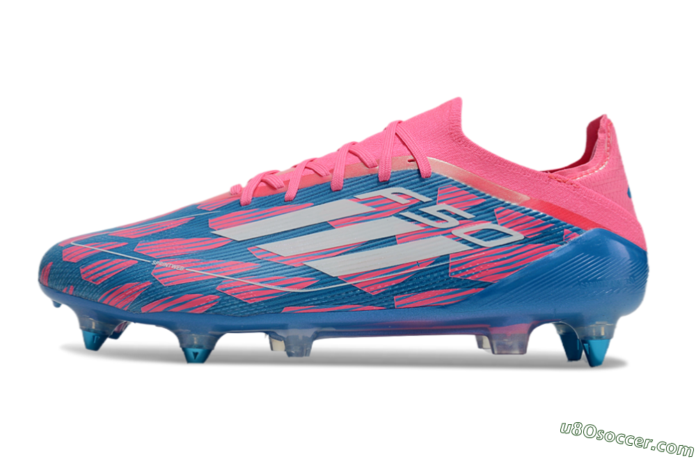 Adidas F50 Elite SG Soft Ground Soccer Cleats - Blue/Pink/White 2