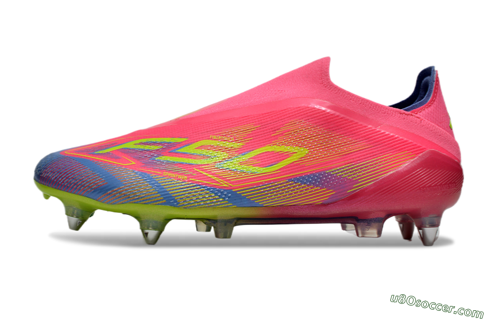 Adidas F50 Elite Laceless SG Soft Ground Soccer Cleats - Red/Yellow/Blue 2