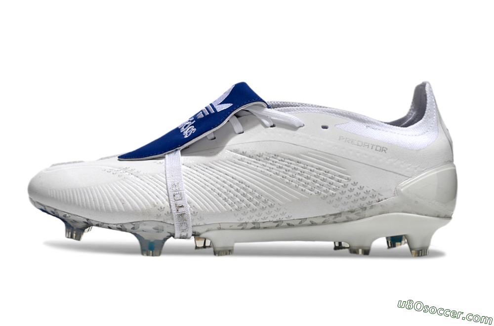 Adidas Predator Elite Foldover Tongue FG Firm Ground Soccer Cleats - Beige/White/Blue 2