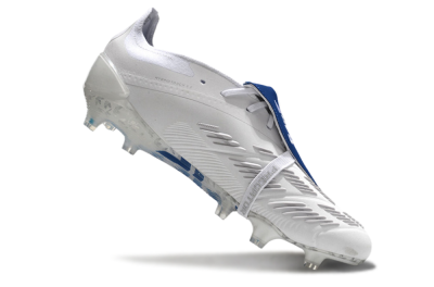 Adidas Predator Elite Foldover Tongue FG Firm Ground Soccer Cleats - Beige/White/Blue