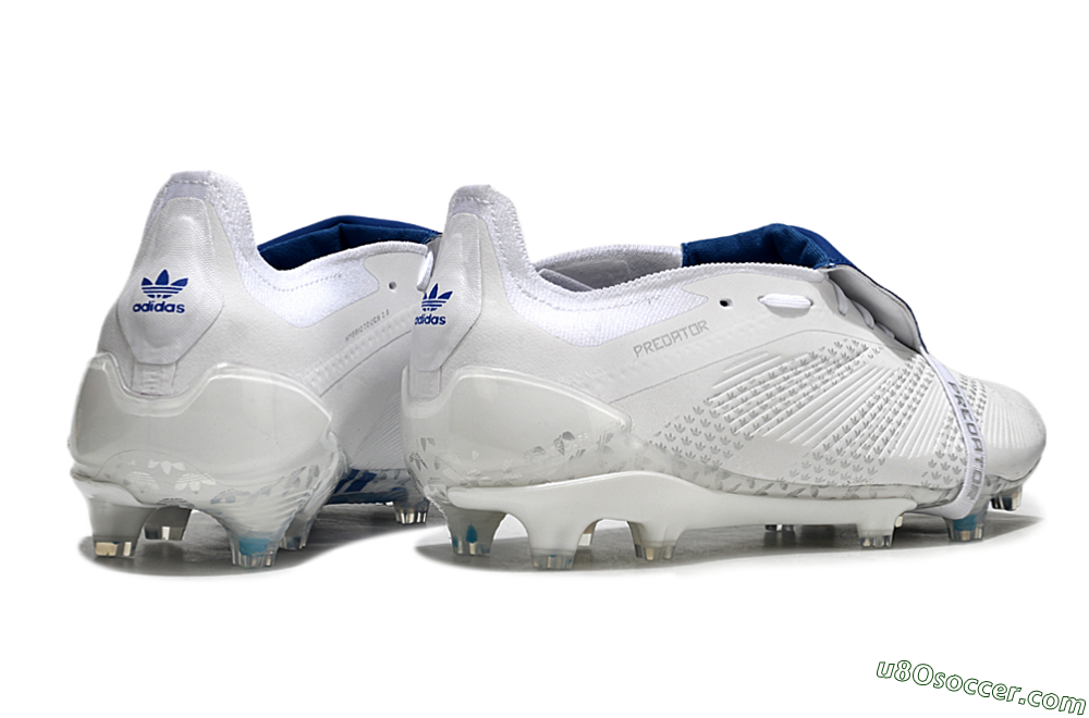 Adidas Predator Elite Foldover Tongue FG Firm Ground Soccer Cleats - Beige/White/Blue 6