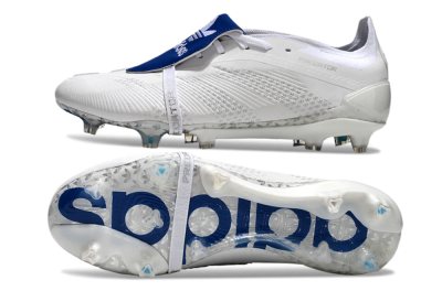 Adidas Predator Elite Foldover Tongue FG Firm Ground Soccer Cleats - Beige/White/Blue