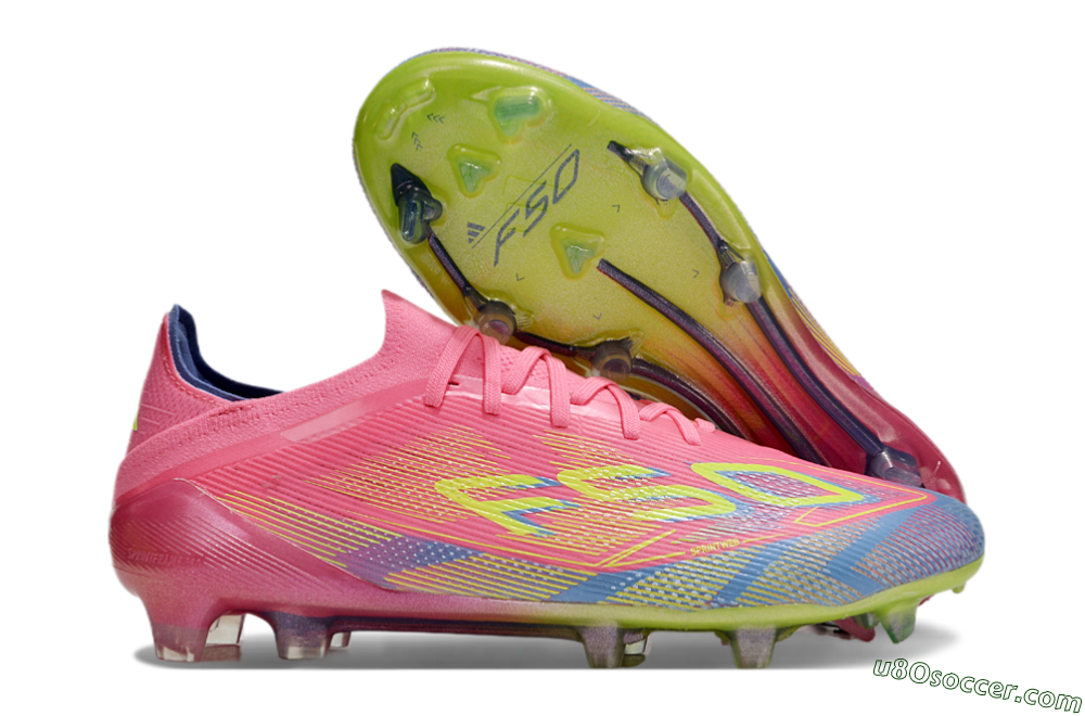 Adidas F50 Elite FG Firm Ground Soccer Cleats - Red/Yellow/Blue 1