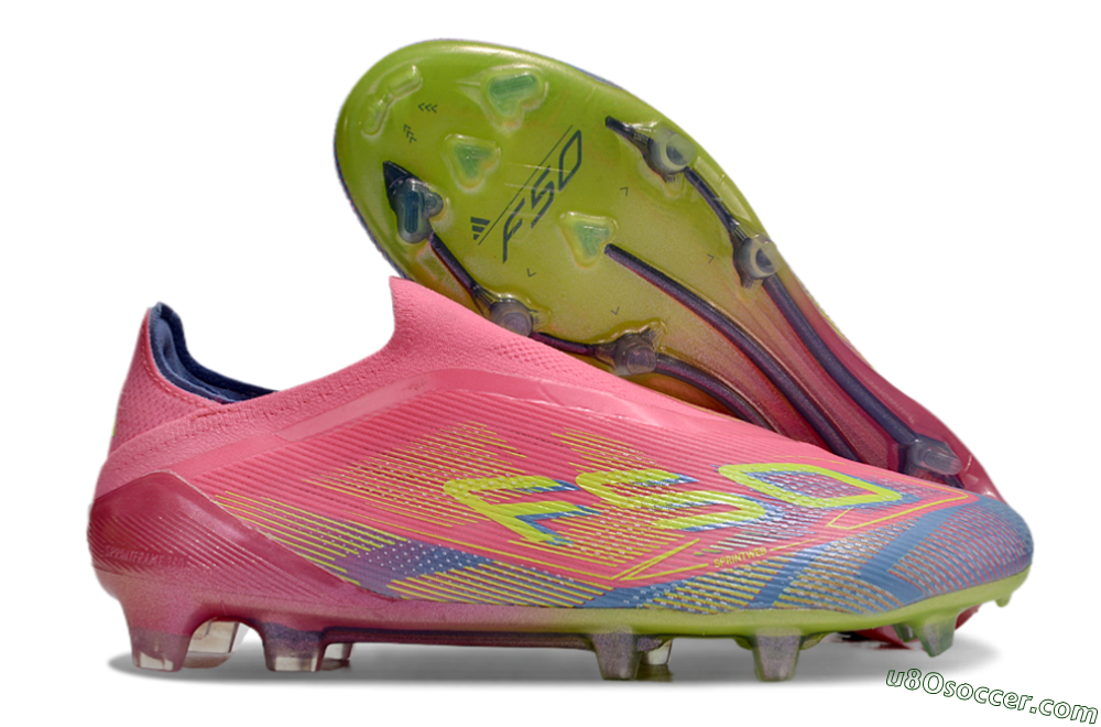 Adidas F50 Elite Laceless FG Firm Ground Soccer Cleats - Red/Yellow/Blue 1