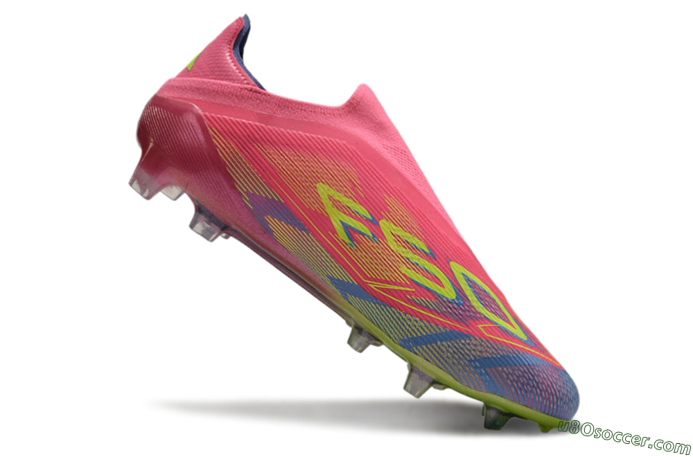 Adidas F50 Elite Laceless FG Firm Ground Soccer Cleats - Red/Yellow/Blue 4