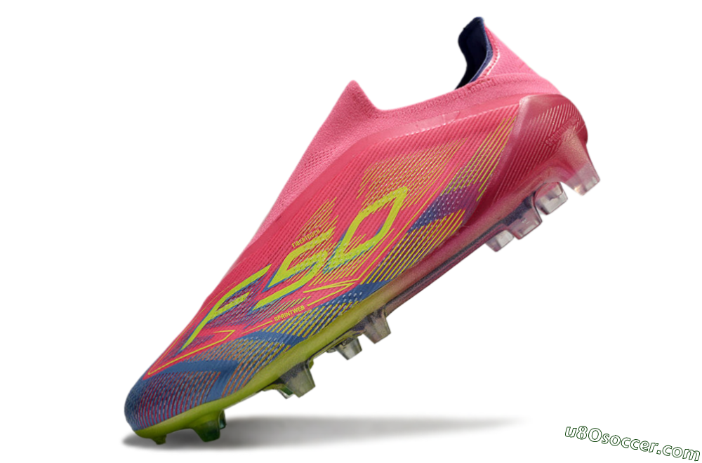 Adidas F50 Elite Laceless FG Firm Ground Soccer Cleats - Red/Yellow/Blue 5