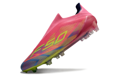 Adidas F50 Elite Laceless FG Firm Ground Soccer Cleats - Red/Yellow/Blue