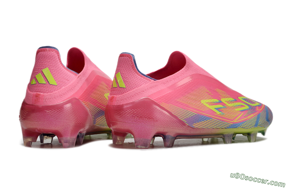 Adidas F50 Elite Laceless FG Firm Ground Soccer Cleats - Red/Yellow/Blue 6