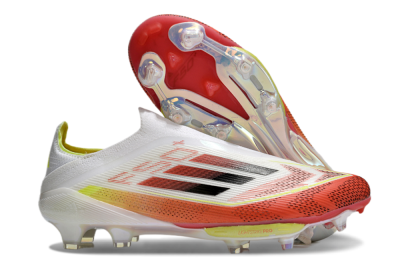Adidas F50+ Lightstrike Elite Laceless FG Firm Ground Soccer Cleats - Red/White/Yellow