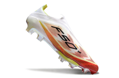 Adidas F50+ Lightstrike Elite Laceless FG Firm Ground Soccer Cleats - Red/White/Yellow