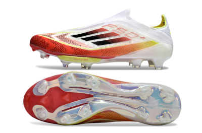 Adidas F50+ Lightstrike Elite Laceless FG Firm Ground Soccer Cleats - Red/White/Yellow