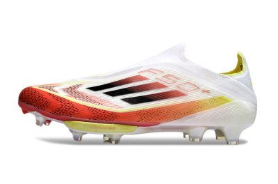 Adidas F50+ Lightstrike Elite Laceless FG Firm Ground Soccer Cleats - Red/White/Yellow