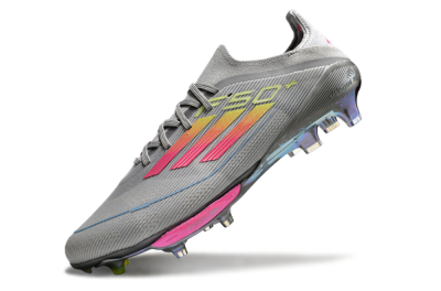 Adidas F50+ Lightstrike Elite FG Firm Ground Soccer Cleats - Grey/Pink/Yellow