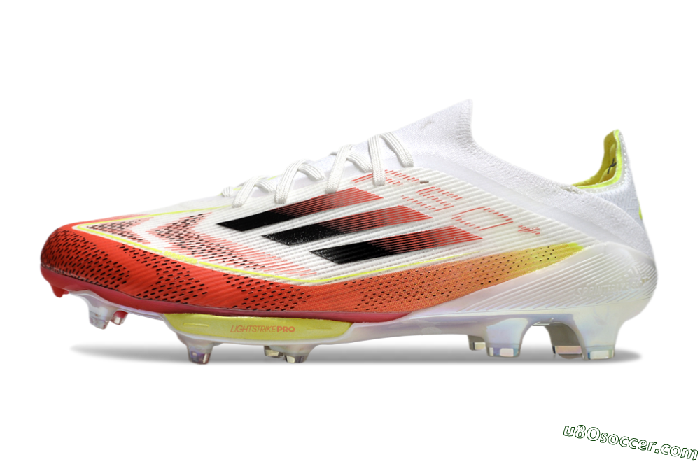 Adidas F50+ Lightstrike Elite FG Firm Ground Soccer Cleats - Red/White/Yellow 2