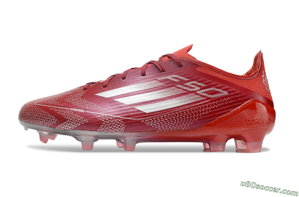 Adidas F50 Elite FG Firm Ground Soccer Cleats - Red/Silver/White 2