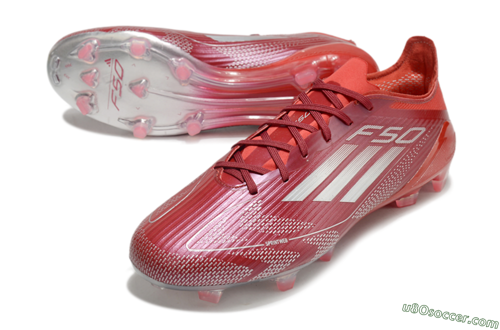 Adidas F50 Elite FG Firm Ground Soccer Cleats - Red/Silver/White 3