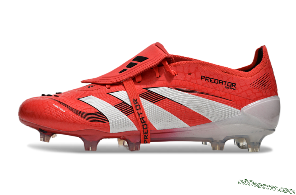 Adidas Predator Elite Foldover Tongue 2025 Pure Victory FG Firm Ground Soccer Cleats - Lucid Red/White/Black 4