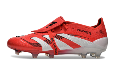 Adidas Predator Elite Foldover Tongue 2025 Pure Victory FG Firm Ground Soccer Cleats - Lucid Red/White/Black